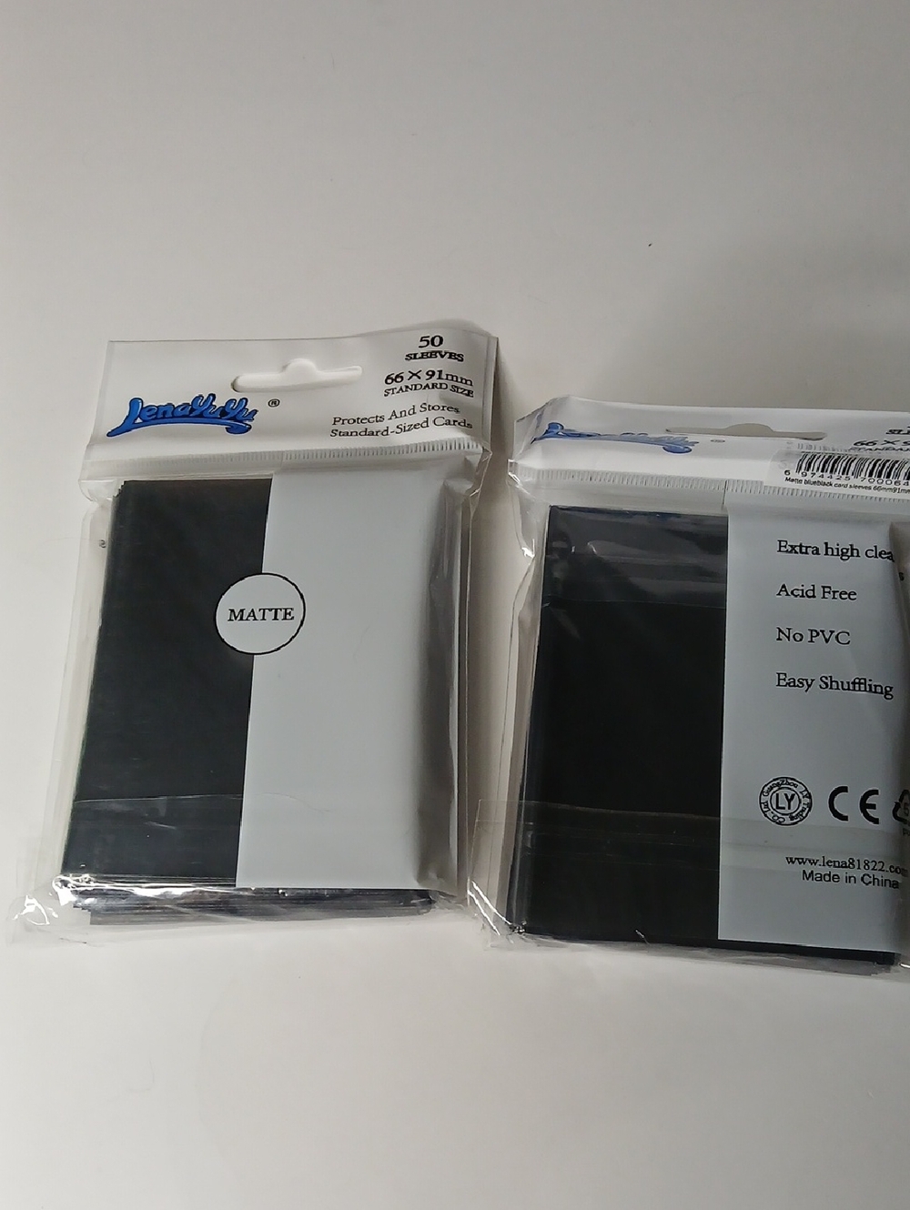 Matte Blue Standard Collectible Card Sleeves - 50 Pack X 2 Sets